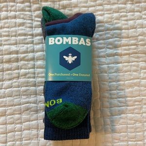 Bombas Mens Marl Calf Sock 4 Pack Large